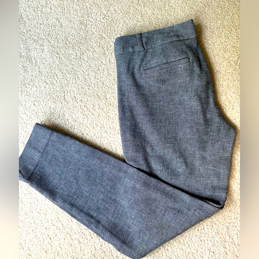 Banana Republic Gray Tweed Sloan Dress Pant Cropped Ankle